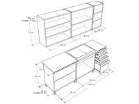Basic Retró konyha 200- 72,5 Tele zárt felsőkkel méretrajz